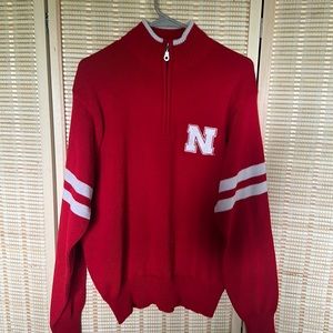 Nebraska Quarter Zip Sweater